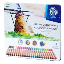 Astra Színes ceruza ASTRA hengeres fémdobozos 24 színű színes ceruza