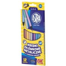 Astra Színes Ceruza Hengeres Metál 12 Színű Hegyezővel (WIKR-935832) színes ceruza