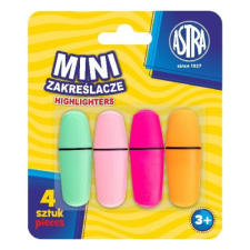 Astra Szövegkiemelő ASTRA mini pasztell 4 szín/bliszter filctoll, marker