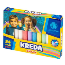 Astra Táblakréta ASTRA FUN kerek 10 színes + 14 fehér kréta