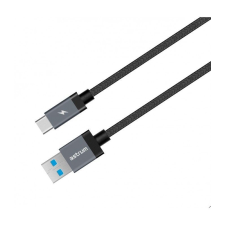 Astrum UT620 type-C 3.0A - USB 3.1 strapabíró erősített adatkábel fekete A53062-B kábel és adapter