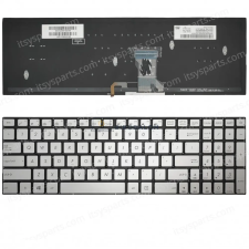 Asus N501, N501JW, G501, UX501J gyári billentyűzet, ezüst, háttérvilágítással (US kiosztás) laptop alkatrész