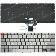 Asus Pro 14 M3400, M3400QA gyári billentyűzet, fehér (UK kiosztás) laptop alkatrész