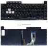 Asus ROG Strix G531G, G531GT, G531GV, G531GW, G531GU, G531GD gyári billentyűzet (GR kiosztás, fehér billentyűk, háttérvilágítással)