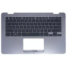 Asus TP401NA, TP401CA, TP401CAE, TP401MA gyári billentyűzet palmresttel (ES kiosztás, szürke) laptop alkatrész