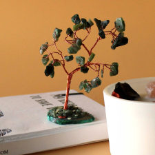  Ásvány Szerencsefa - Zöld Aventurin Zöld Achát Alapon (35 kő) gyógyhatású készítmény