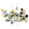  Ásványi gyöngyök sárga türkis  - 10 db/csomag