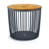  Asztal Clubo, fedéllel, 450x410 mm, 2az1-ben, univerzális kosár, bambusz fedél, 50 liter, antracit