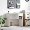  Asztal fiókkal polcokkal Fehér 90 x 49 x 75 cm Faanyag