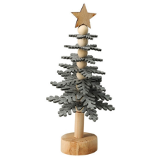  Asztaldísz filc fenyő golyós (sötétszürke) fajáték