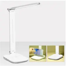  ASZTALI LED LÁMPA, mobiltelefon tartóval világítás