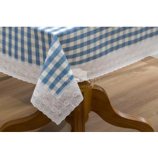  Asztalterítő Ariana csipkés Kék kockás 152x228cm lakástextília