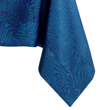  Asztalterítő Gaia indigókék dombornyomott növényi 140x500 AmeliaHome lakástextília