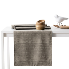  Asztalterítő Vesta kapucsínó dombornyomott modern 115x300+35x300 AmeliaHome lakástextília