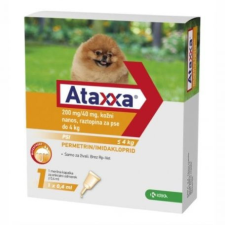 Ataxxa Ataxxa spot-on 4 kg alatti kutyáknak 1 db élősködő elleni készítmény kutyáknak