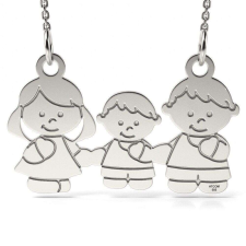  ATCOM Anya-Apa-Fiú Ezüst Nyaklánc - 2g nyaklánc