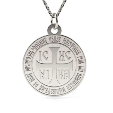 Atcom Jewelry ATCOM - Ortodox Ima Medál Ezüst Nyaklánc - 15 mm nyaklánc