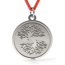 Atcom Jewelry Ezüst medál zsinórmintával Életfa Yin és Yang medál