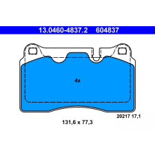 ATE fékbetétkészlet, tárcsafék ATE 13.0460-4837.2 autóalkatrész