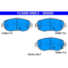 ATE fékbetétkészlet, tárcsafék ATE 13.0460-5500.2 autóalkatrész