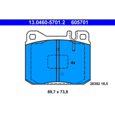 ATE fékbetétkészlet, tárcsafék ATE 13.0460-5701.2 autóalkatrész