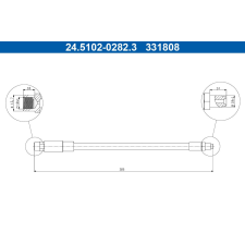 ATE fékcső ATE 24.5102-0282.3 autóalkatrész