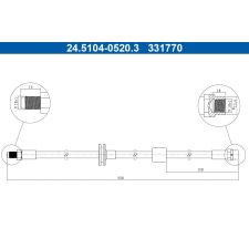 ATE fékcső ATE 24.5104-0520.3 autóalkatrész