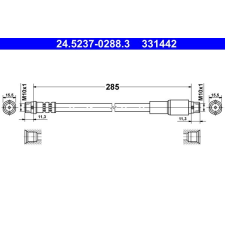 ATE fékcső ATE 24.5237-0288.3 autóalkatrész