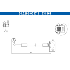 ATE fékcső ATE 24.5298-0337.3 autóalkatrész