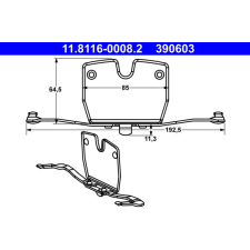 ATE Rugó, féknyereg ATE 11.8116-0008.2 autóalkatrész