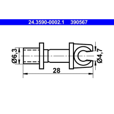 ATE tartó, fékcső ATE 24.3590-0002.1 autóalkatrész
