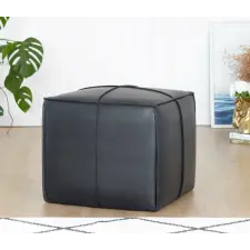  Atelier Del Sofa Pouffe Black Ottowel - Black bútor