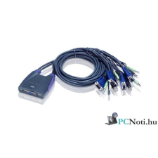ATEN CS64US 4port USB VGA Audio KVM switch kábel és adapter