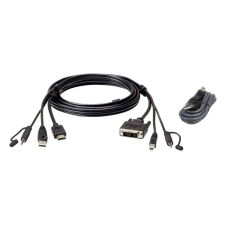 ATEN HDMI to DVI-D Secure KVM Cable Kit 1,8m Cable Black kábel és adapter