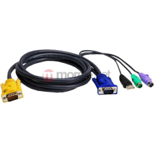 ATEN KVM Kábel PS/2 + USB és VGA, 1,8m (2L5302UP) kábel és adapter