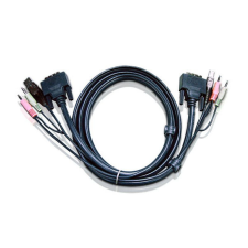 ATEN USB DVI-D Single Link KVM Cable 5m Black (2L-7D05U) kábel és adapter