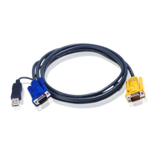 ATEN USB KVM Cable with 3 in 1 SPHD and built-in PS/2 to USB converter 3m Black kábel és adapter