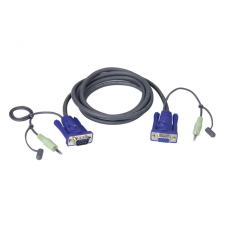 ATEN VanCryst KVM VGA Cable with Audio 1,8m kábel és adapter