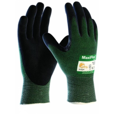 ATG Kesztyű ATG (34-8743) Maxiflex Cut vágásálló precíziós tenyérmártott green/black 06