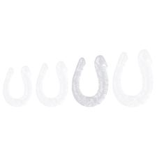 Átlátszó dupla dildó – Jelly L 17 x 4,5 cm műpénisz, dildó