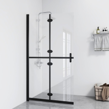 átlátszó ESG üveg összecsukható zuhanyfal 100 x 190 cm kád, zuhanykabin