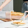  Átlátszó műanyag kenyértartó szeletelővel, légmentesen záródó kenyértároló doboz