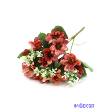  Átmenetes kis virágos csokor 31 cm 257 - Narancs dekorációs kellék