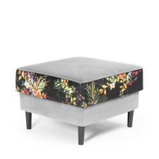 Atreve Maurice Virágmintás Bársony Puff Wenge Lábakkal bútor