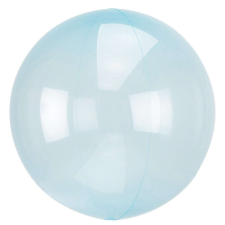 Áttetsző Crystal Gömb Blue Fólia lufi 45 cm party kellék