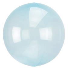  Áttetsző Crystal Gömb Blue Fólia lufi 45 cm party kellék