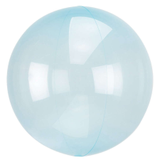 Áttetsző Crystal Gömb Blue Fólia lufi 45 cm party kellék