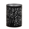  Áttört mintás mécsestartó fekete-ezüst 8cm 10cm