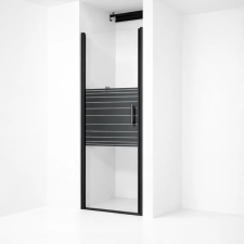  Auckland .||. Black Pattern 90 nyíló zuhanyajtó, 190cm, 5mm, NANO fürdőkellék