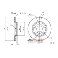 Audi A3 (8L1) első féktárcsa (256mm, hűtött) - Hart autóalkatrész